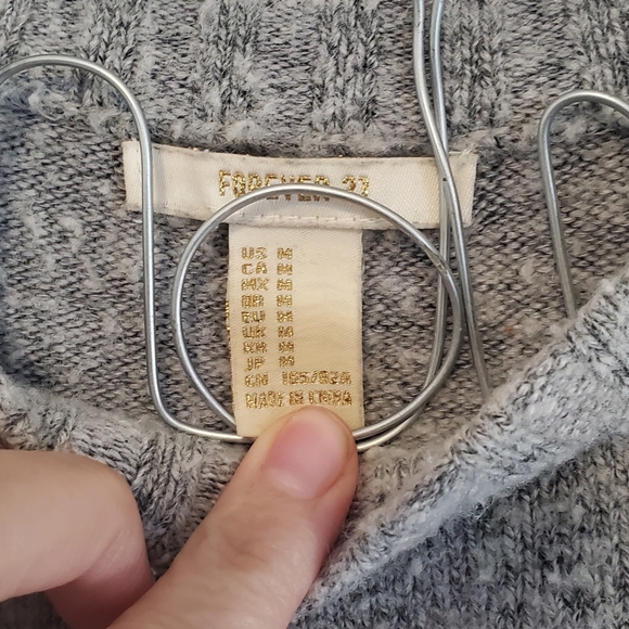 Open Shoulder grey sweater - Picture 3 of 4